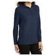 thumbnail image 4 of Yellow Rooster Women's Silk Touch Long Sleeve Polo Shirt Navy XL, 4 of 6