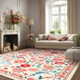 thumbnail image 2 of GUUCHA 6'x9'Area Rugs for Living Room Floral Print Rug Floor Carpet for Bedroom,Beige, 2 of 7