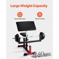 thumbnail image 4 of VEVOR Preacher Curl Bench Adjustable Home Gym Biceps Machine Barbell Equipment, 4 of 9