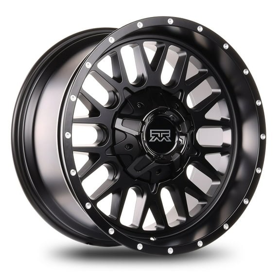20x10 Mudder Trucker MT937 Sawtooth Satin Black 6x135 6x139.7 6x5.5 ET-18 wheel rim