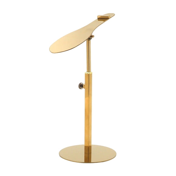 Modern Stand Pallet Holder Rack Shelf/ Stainless Steel Adjustable Height/ for High Heels Shop Countertop Clothing Store/ Glossy Aureate
