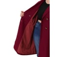 thumbnail image 5 of Agnes Orinda Women's Plus Size St. Patrick's Day Long Coats Notched Lapel Double Breasted Winter Coat with Pockets 4X Burgundy, 5 of 6