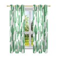 thumbnail image 7 of Yayeee Window Curtains Light Filtering 63"x42" Grommet Panel Pair Home Living Room Decor, Cactus Pattern, 7 of 7