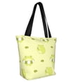 thumbnail image 2 of Kll Tote Bag For Women Cute Frog3 Print Shopping Grocery Reusable Bags For Office School Shopping Travel, 2 of 8