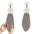 thumbnail image 6 of Flowers Chenille Hand Towel Set, Cute Hanging Ball Hand Towel, Soft and Absorbent, Ideal for Kitchen and Bathroom, Multifunctional, Quick-Drying, 2-Pack, 6 of 8