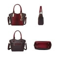 thumbnail image 4 of MKF Collection Kristal Women's Tote Bag Signature Vegan Leather Handbag Purse by Mia K - Burgundy, 4 of 7