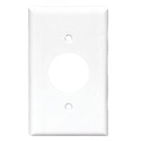 Eaton Wiring Devices PJ7W Mid-Size Wallplate, 1-Gang, Polycarbonate, White 25 Pack
