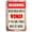 Warning Sign 5, variant on 12 Feet High Trailer With Mirrored Text Sign, 8"x12" Construction Security Metal Decor, Home Business Indoor Outdoor Road Yard Safety Caution