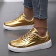 thumbnail image 2 of AUDeals Womens Casual Sneakers - Breathable Memory Foam Shiny Fashion Skate Shoes Comfortable Walking Fitness Shoes, 2 of 9