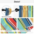 thumbnail image 5 of Colorful Stripes Kitchen Curtains, Modern Abstract Art Vertical Striped Light Filtering Window Curtain Panels, 2Pcs Rod Pocket Window Treatments Set for RV Dining Room Study Room 42x54 Inches, 5 of 9