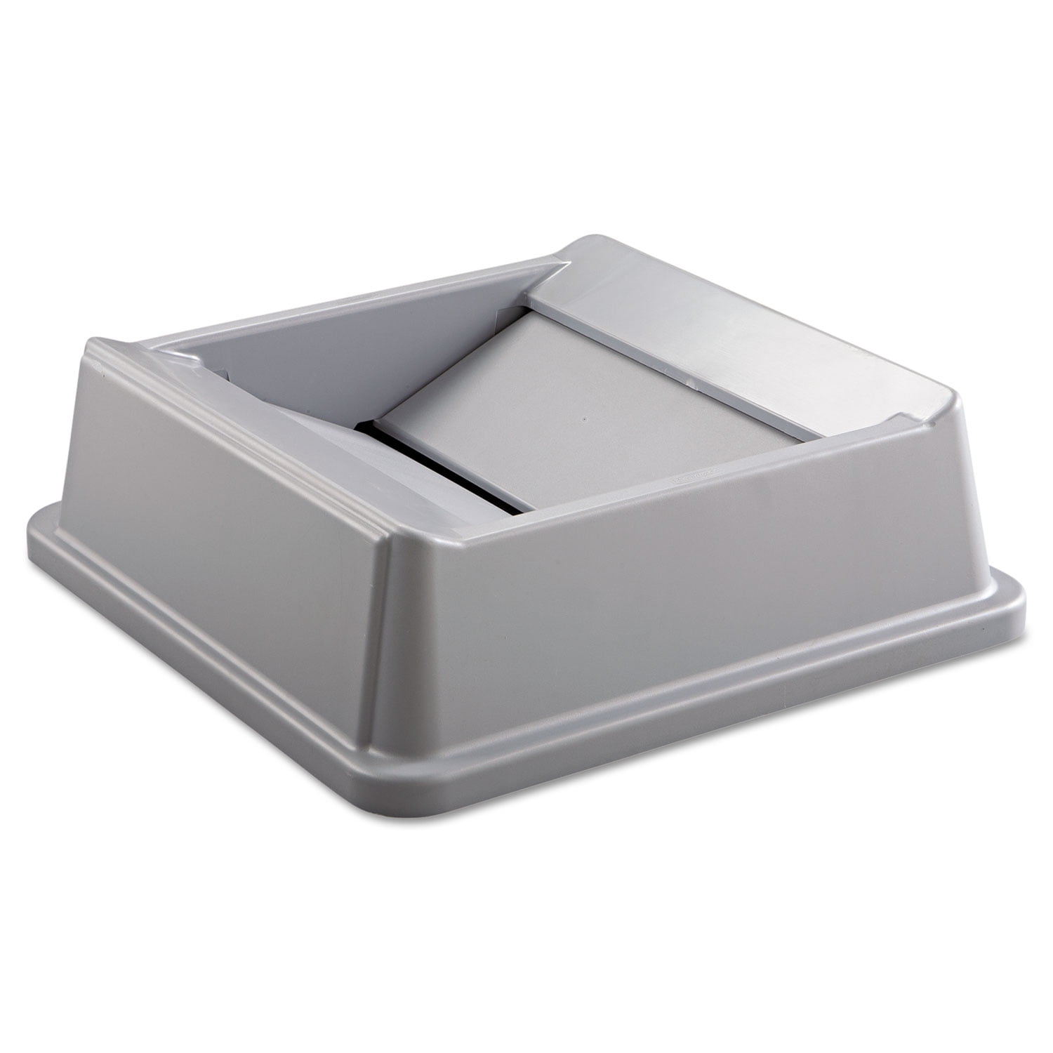 Rubbermaid Untouchable Square Swing Top Lid, Plastic, 20.13w X 20.13d X 6.25h, Gray
