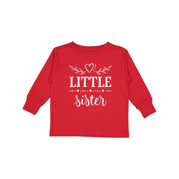 Inktastic Little Sister Gift Girls Long Sleeve Toddler T-Shirt