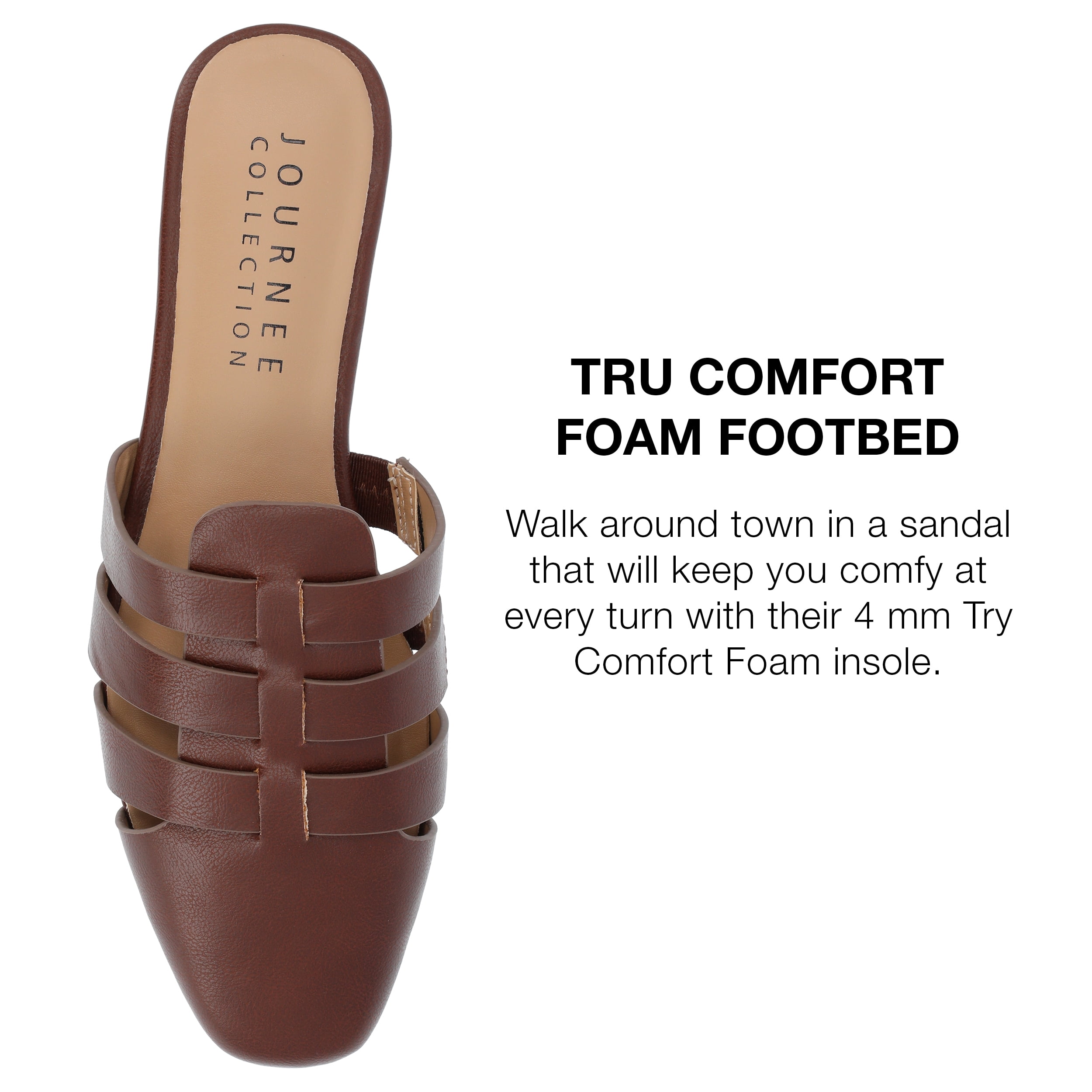 Journee Collection Womens Jazybell Tru Comfort Foam Slip On Mules Flats