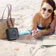 thumbnail image 2 of Altavoz solar portátil impermeable IPX6 con bluetooth, 15 horas de reproducción, bajos ricos, resistente a golpes y polvo, 2 of 3