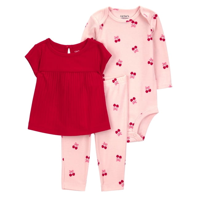Conjunto Child of Mine para Bebé Niño 2 Piezas con Estampado de Cerezas Rosa Talla 3-6 Meses