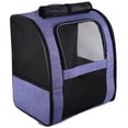 thumbnail image 1 of Purple Small Pet Travel Backpack for Cats & Dogs Under 10 lbs - 50L Spacious, Breathable Rolling Shutter Design to Reduce Stress, Portable DurableCarrier for Outdoor Adventures & Daily Outings,, 1 of 6