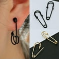 thumbnail image 3 of EOEMY Punk Women Men'S Black Unique Pin Cross Hoop Earrings Ear Stud Dangle Jewellery-#2 Stud Round, 3 of 9