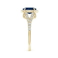 thumbnail image 3 of Angara Natural 1.55 Ct. Blue Sapphire with Diamond Halo Ring in 14K Yellow Gold for Women (Ring Size: 12), 3 of 10