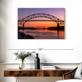 thumbnail image 3 of Elephant Stock Bourne Bridge Sunset Wall Art - Horizontal Canvas Wall Art - Living Room Wall Decor - Architecture Canvas - Gray And Orange Decor - 36" x 24", 3 of 8
