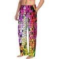 thumbnail image 2 of Bingfone Colorful Tie Dye Stained Glass 3 Mens All Over Print Sleep Pajama Pants-Small, 2 of 9
