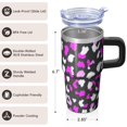 thumbnail image 3 of Leopard 20oz Stainless Steel Tumbler with Handle and Straw – Insulated Travel Cup with Sliding Lid, 360° Full Wrap Printed Mug for Home, Outdoor & Sports Use, 3 of 6