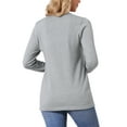 thumbnail image 3 of INSPIRE CHIC Women's Fall Winter Cozy Cable Knit Sweater Pullover Ribbed Loose Fit Casual Crewneck Top M Grey, 3 of 6