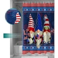 thumbnail image 3 of Sonernt Gnomes July 4th Independence Day Shower Curtain 72x72 inch, Waterproof Lightweight Polyester Fabric Bath Curtains with 12 Hooks for Bathroom Bathtub, Durable Washable Quick-Drying, 3 of 7