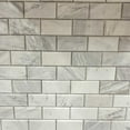 thumbnail image 4 of The Tile Life Santorini Beveled 2" x 4" Volakas Polished Marble Mosaic Wall Tile, 1 Sheet, 4 of 8