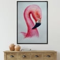 thumbnail image 2 of Designart 'Abstract Portrait of Pink Flamingo IV' Farmhouse Framed Canvas Wall Art Print, 2 of 5