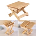 thumbnail image 4 of Tabouret Pliant en Bois Simple Portable Chaise de Pêche Extérieure Petit Tabouret, 4 of 7