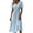 Light Blue, variant on Boho Dresses for Women Casual Plus Size Wrap V Neck Solid Color Tunic Dress A-Line Beach Vacation Dresses 2026