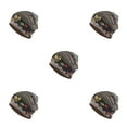 thumbnail image 3 of Maytalsory Bonnet Ethnique Style Hijab Imprimé Floral Coloré Turban Réglable Protection des Oreilles Accessoires de Style Bonnet Noir Floral 5Set, 3 of 6