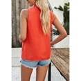 thumbnail image 3 of XCHQRTI Women High Neck Tank Tops Summer Casual Tank Dressy Work Blouse, 3 of 6
