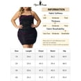 thumbnail image 6 of Unique Bargains Women's Plus Size Party Spaghetti Swing Bodycon Sexy Mini Dress 1X Blue, 6 of 6