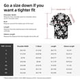 thumbnail image 7 of Vsdgher Lilies Flowers Print Men's Wrinkle Free Untucked Cuban Shirt Business Casual Button Down Shirts Short Sleeve Shirt, 7 of 7