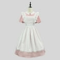 thumbnail image 2 of Levmjia Womens Dresses Fashion Solid Color Cute Shirt Bowknot Maid Outfit Role Playing Loose Fit Short Sleeve Casual Comfortable Dress, 2 of 5