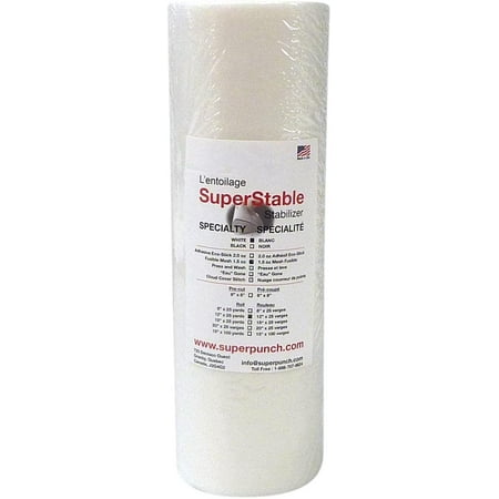 Cut Away Stabilizer White 2.0 oz, 15 x 25 Yards Roll. SuperStable Embroidery Stabilizer