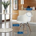 thumbnail image 5 of Modway Pyramid Modern Style Wood Dining Armchair, White Finish, 5 of 5