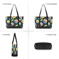 thumbnail image 6 of FORMRS Canvas Laptop Tote Bag for Women with 15.6" Computer Compartments Shoulder Handbag, Green Cubes, 6 of 7