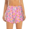 thumbnail image 4 of Lsque Donut Printed Women's Running Shorts with Liner Pockets,Elastic Quick Dry Workout Athletic Gym Yoga Shorts,Womens High Waist Shorts-XX-Large, 4 of 9