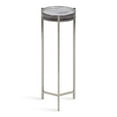 thumbnail image 6 of Kate and Laurel Aguilar Modern Drink Table, 9 x 9 x 23, Silver with Tinted Glass, Detailed Glass Accent Table for Small Spaces, 6 of 8