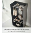 thumbnail image 5 of Yamazaki Home Jewelry Organizer, Black, ABS Plastic, Supports 1.98 pounds, Adjustable Tiers, No Assembly, 5 of 7