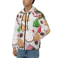 thumbnail image 3 of Kdxio Christmas Gingerbread Cookies Print Men Hoodies Casual Hoodies for Men with Zip Pockets Full Zip Long Sleeve Sweatshirt Sports Hooded Jacket-Small, 3 of 5