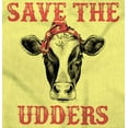 thumbnail image 2 of Breast Cancer Awareness Save Udders Women's T Shirt Ladies Tee Brisco Brands L, 2 of 6