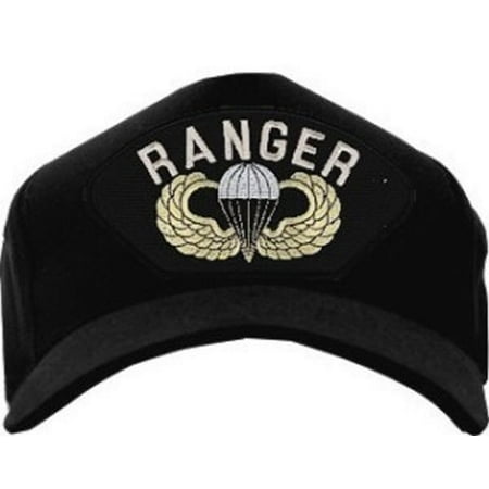 Black Airborne Wing - US UNITED STATES ARMY RANGER JUMP WING AIRBORNE LEAD THE WAY HAT BLACK