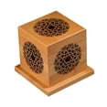 thumbnail image 3 of Caja de quemador de incienso de madera, caja de incienso hueca hecha a mano, centro de mesa para Corazón, 3 of 9