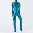 thumbnail image 4 of Traje de baño de una pieza brillante para mujer, mallas de manga larga, traje de baño de cuerpo completo, traje de baño para entrenamiento, fitness, yoga, protección contra erupciones, surf, 4 of 5