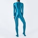 thumbnail image 4 of Traje de baño de una pieza brillante para mujer, mallas de manga larga, traje de baño de cuerpo completo, traje de baño para entrenamiento, fitness, yoga, protección contra erupciones, surf, 4 of 5