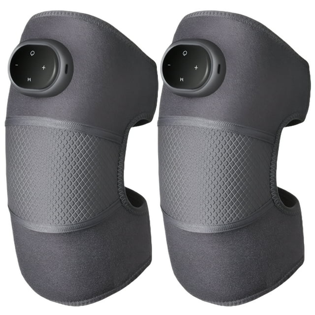 Guardoinrt Cloth Electric Knee Massager 3-in-1 Vibration For Pain Relief Knee Massager For Knee Joint Pain grey 2pcs