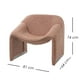 thumbnail image 2 of Ilios Innova | Sillón Cangrejo Terracota con Diseño Moderno y Futurista, Estructura Curva con Reposa Brazos, Tapizado en Tela Bouclé y Detalles Metálicos., 2 of 9